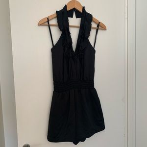 Black dressy shorts romper